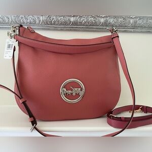 Coach new F31400 Elle Hobo,Ross Petal Silver